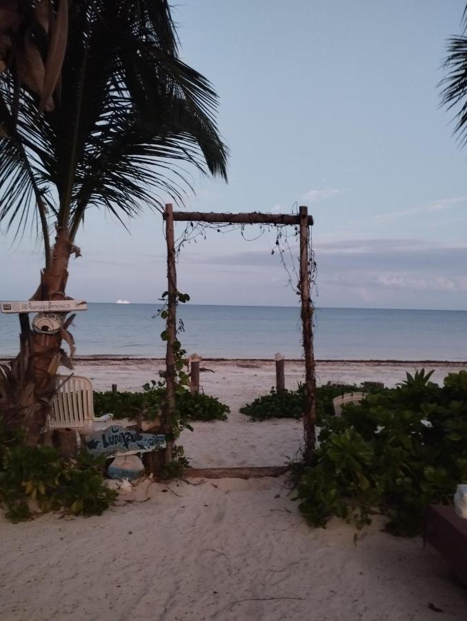 Lunazul Eco-Cabana Frente Al Mar Mahahual Εξωτερικό φωτογραφία
